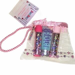 Vintage Y2K Bonne Bell Cosmic Lip Smacker Balm Gloss Galaxy Glitter Makeup Set
